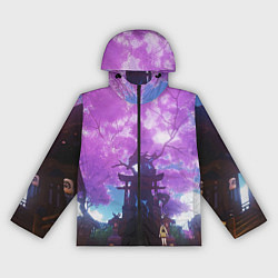 Ветровка с капюшоном женская Genshin Impact Сакура Наруками, цвет: 3D-черный