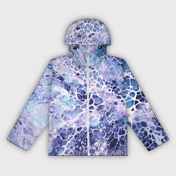 Ветровка с капюшоном женская Абстракция текстура воды и мрамора, цвет: 3D-белый