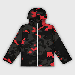 Ветровка с капюшоном женская Камуфляжная текстура милитари, цвет: 3D-белый