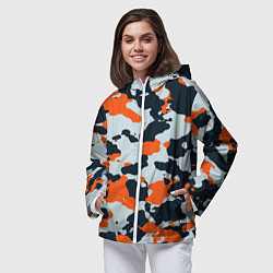 Ветровка с капюшоном женская Камуфляж из игры counter strike, цвет: 3D-белый — фото 2