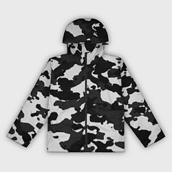 Ветровка с капюшоном женская Камуфляж серый, цвет: 3D-черный