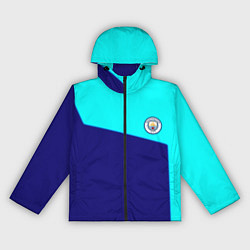 Ветровка с капюшоном женская Манчестер сити геометрия спорт, цвет: 3D-черный