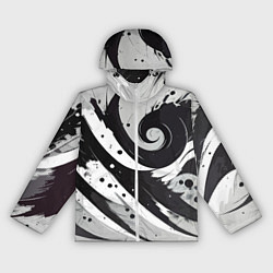 Ветровка с капюшоном женская Экспрессивная абстракция - нейроарт, цвет: 3D-белый