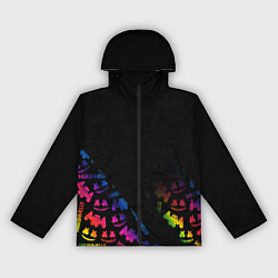 Ветровка с капюшоном женская Marshmello neon dj, цвет: 3D-черный