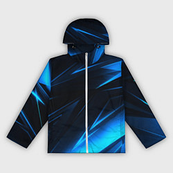 Ветровка с капюшоном женская Грани неоновые текстура, цвет: 3D-белый