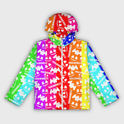 Ветровка с капюшоном женская Marshmello rainbow, цвет: 3D-белый