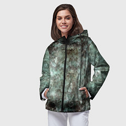 Ветровка с капюшоном женская Лесной принт, цвет: 3D-черный — фото 2