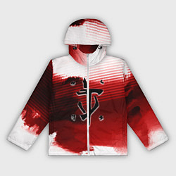 Ветровка с капюшоном женская Doom eternal logo краски, цвет: 3D-белый