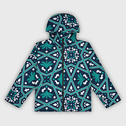 Ветровка с капюшоном женская Геометрический узор арабеска, цвет: 3D-черный