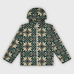 Ветровка с капюшоном женская Геометрический узор арабеска, цвет: 3D-белый
