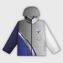 Ветровка с капюшоном женская Tesla abstraction auto, цвет: 3D-черный