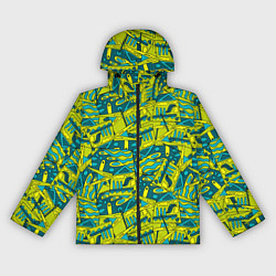 Ветровка с капюшоном женская Абстрактные каракули, цвет: 3D-черный