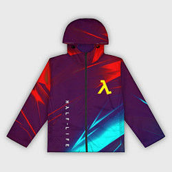 Ветровка с капюшоном женская Half life stripes neon, цвет: 3D-черный