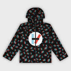 Ветровка с капюшоном женская Twenty one pilots glitch, цвет: 3D-черный