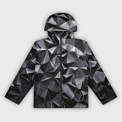 Ветровка с капюшоном женская Изношенная геометрия, цвет: 3D-черный
