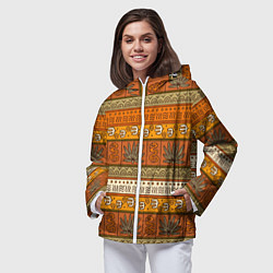 Ветровка с капюшоном женская В африканском стиле, цвет: 3D-белый — фото 2