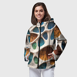 Ветровка с капюшоном женская Вдохновлено Антонио Гауди, цвет: 3D-черный — фото 2