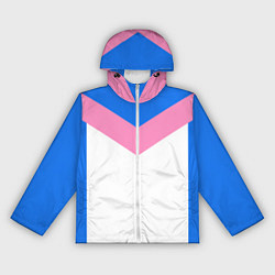 Ветровка с капюшоном женская В стиле 90-х ретро спортивная, цвет: 3D-белый