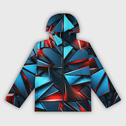 Ветровка с капюшоном женская Геометрические осколки, цвет: 3D-черный