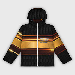 Ветровка с капюшоном женская Chevrolet auto abstract, цвет: 3D-белый