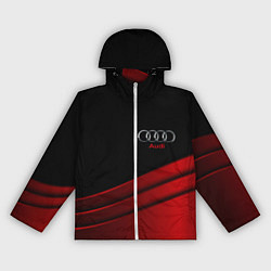 Ветровка с капюшоном женская AUDI carbon metal, цвет: 3D-белый