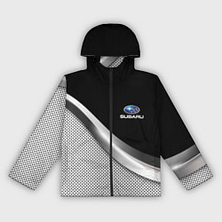 Ветровка с капюшоном женская Subaru metal steel, цвет: 3D-черный