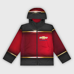 Ветровка с капюшоном женская Chevrolet metal auto, цвет: 3D-черный