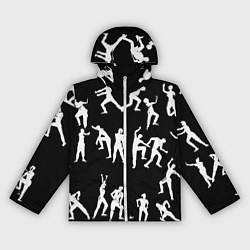 Ветровка с капюшоном женская Silhouettes of moving people, цвет: 3D-белый
