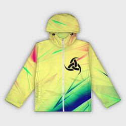 Ветровка с капюшоном женская Славянская символики лого, цвет: 3D-белый