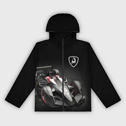 Ветровка с капюшоном женская Lamborghini F1, цвет: 3D-черный