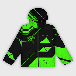 Ветровка с капюшоном женская Razer geometry game, цвет: 3D-черный