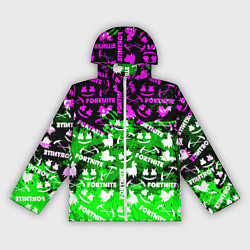 Ветровка с капюшоном женская Fortnite краски кислота, цвет: 3D-белый