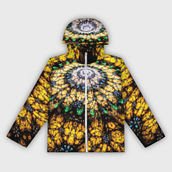 Ветровка с капюшоном женская Оптический узор текстура, цвет: 3D-белый