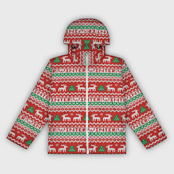 Ветровка с капюшоном женская Deer christmas pattern, цвет: 3D-белый