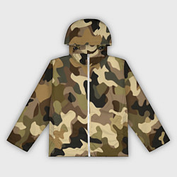 Ветровка с капюшоном женская Милитари камуфляж, цвет: 3D-белый