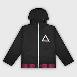 Ветровка с капюшоном женская Форма стражи - Треугольник Squid Game, цвет: 3D-белый