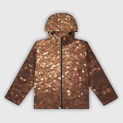 Ветровка с капюшоном женская Золотые частицы, цвет: 3D-черный