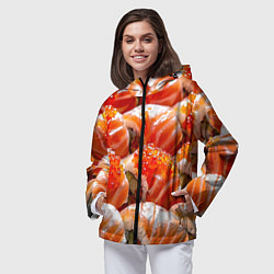 Ветровка с капюшоном женская Ролл Филадельфия, цвет: 3D-черный — фото 2