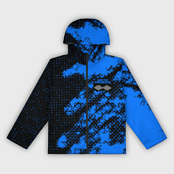 Ветровка с капюшоном женская Arctic Monkeys - Синий камуфляж, цвет: 3D-черный