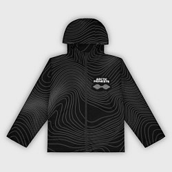 Ветровка с капюшоном женская Arctic Monkeys - белые линии, цвет: 3D-черный