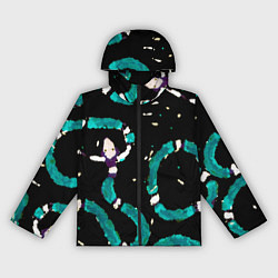 Ветровка с капюшоном женская Змейки на охоте, цвет: 3D-черный