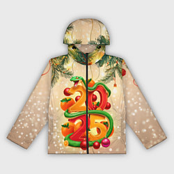 Ветровка с капюшоном женская Веселая змея 2025, цвет: 3D-черный