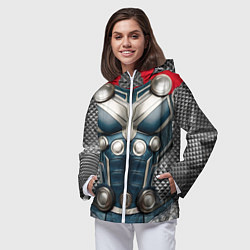 Ветровка с капюшоном женская Костюм Тора Бога грома, цвет: 3D-белый — фото 2