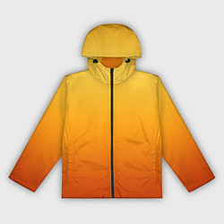 Ветровка с капюшоном женская Градиент мягкий жёлто-оранжевый, цвет: 3D-черный