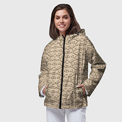 Ветровка с капюшоном женская Виньетка, цвет: 3D-черный — фото 2