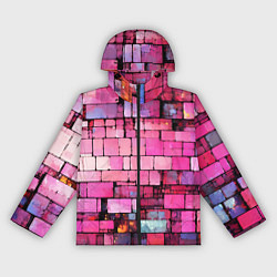 Ветровка с капюшоном женская Pink bricks, цвет: 3D-черный