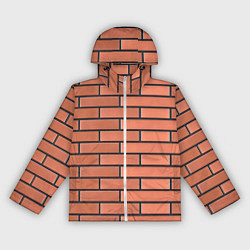 Ветровка с капюшоном женская Кирпичная кладка строителя от Бога, цвет: 3D-белый