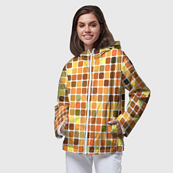 Ветровка с капюшоном женская Осенняя палитра, цвет: 3D-белый — фото 2