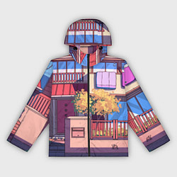 Ветровка с капюшоном женская Lo-fi японский стиль улица, цвет: 3D-черный