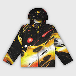 Ветровка с капюшоном женская Текстура краска, цвет: 3D-черный